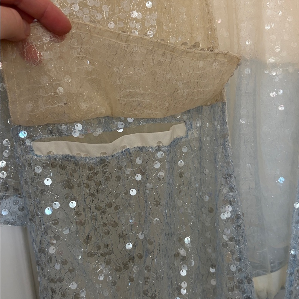Anthropologie Cream Sequin Cardigan - Picture 4 of 9